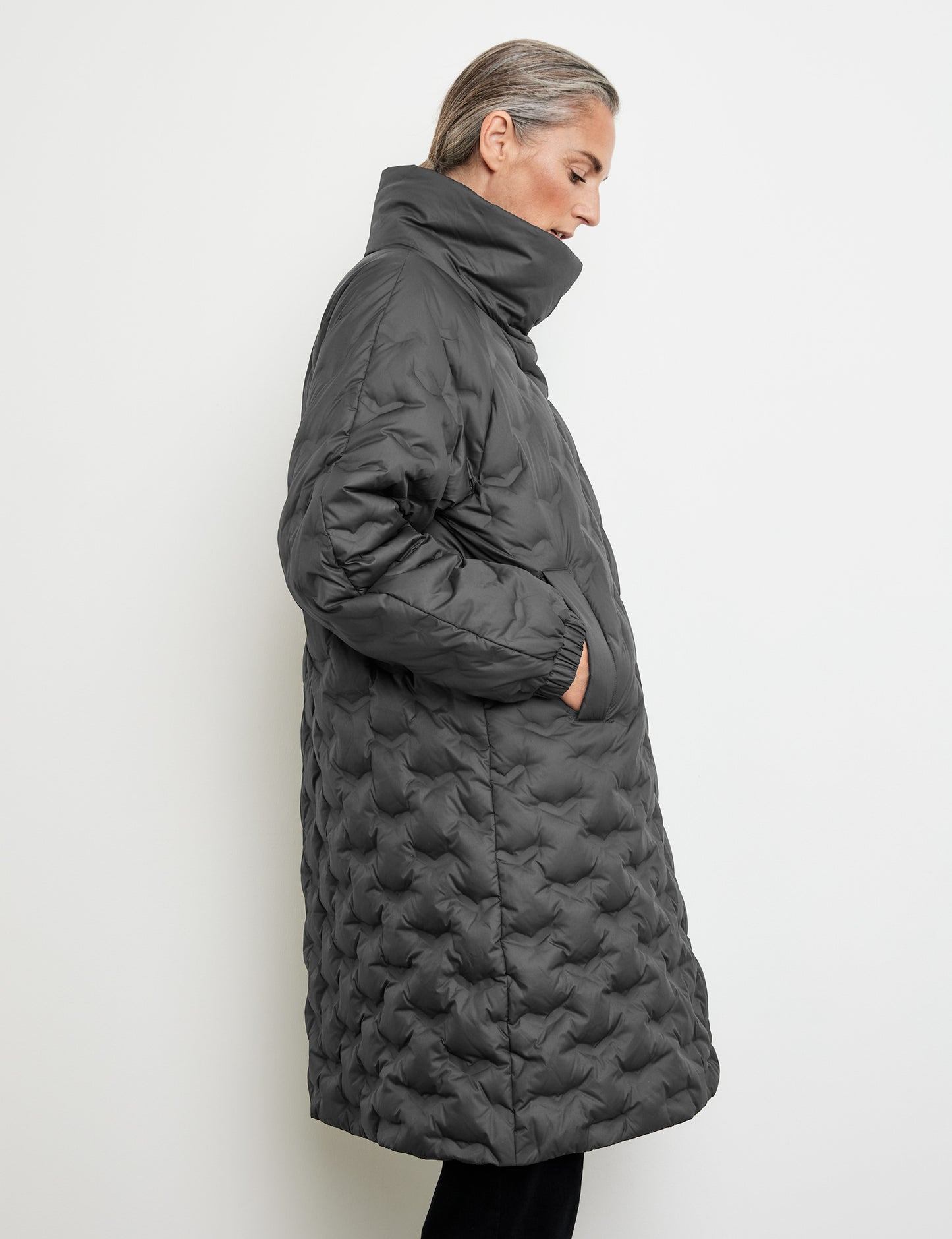 Coat with Quilted Pattern