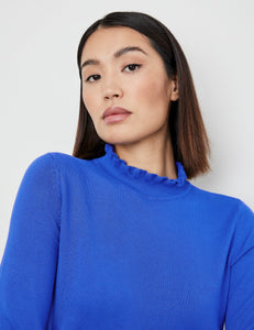 Pullover with Frilled Edges