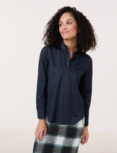 Blouse with Stand-up Collar