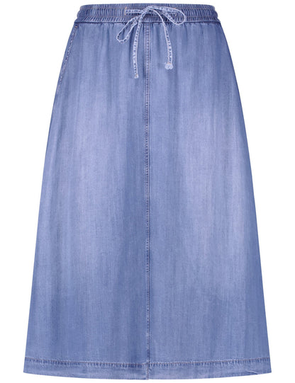 Pull-on Jean Skirt