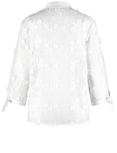 Blouse with Floral Appliqué