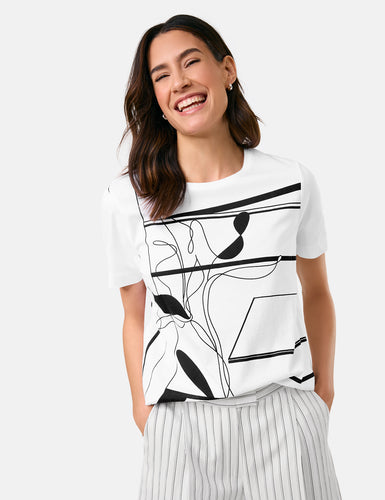 Top with Abstract Print*
