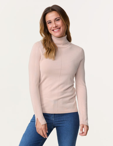 Knit Turtleneck — Pale Pink