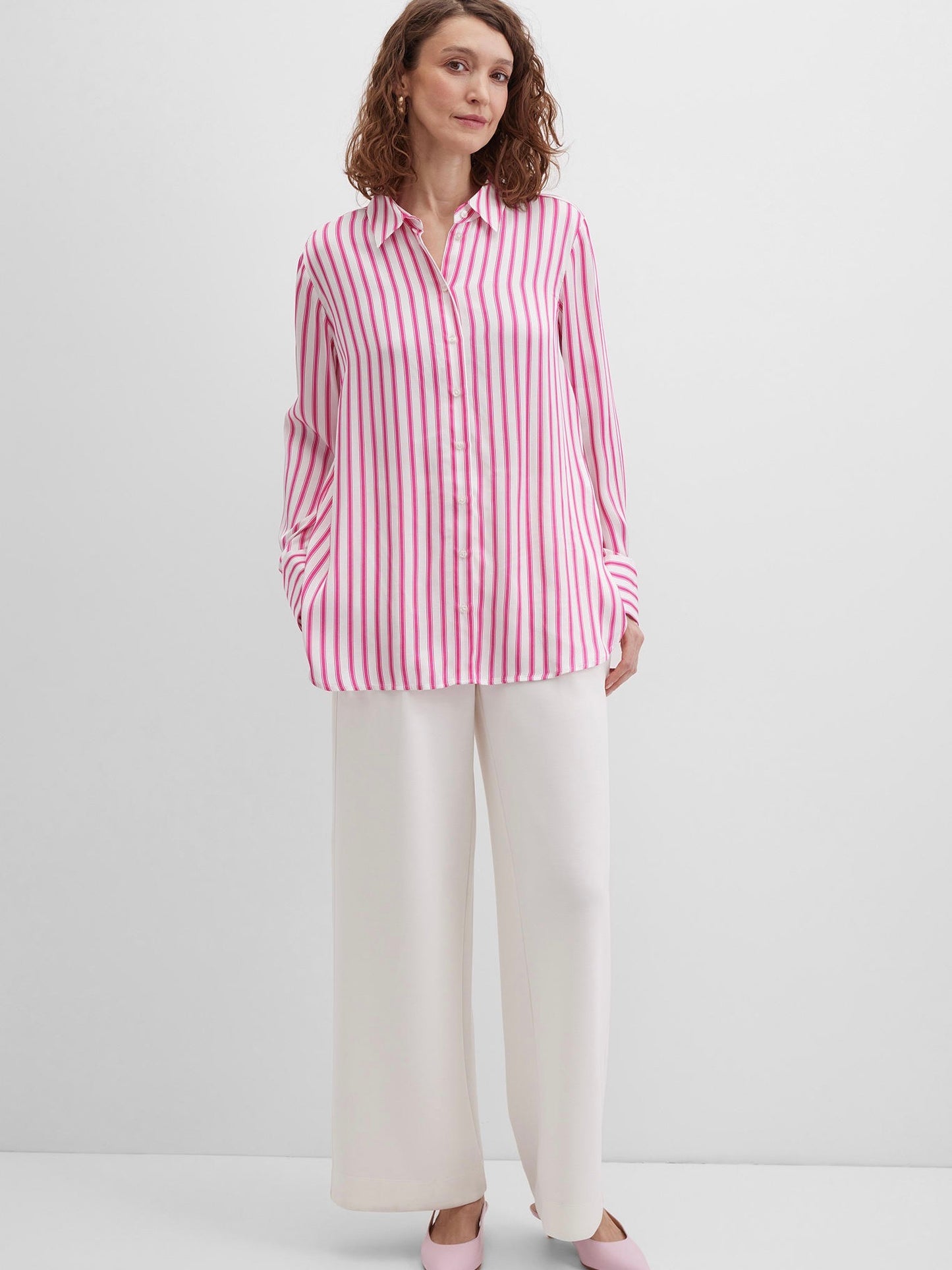 Blouse with Satin Finish