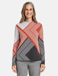 Pullover with a Graphic Pattern