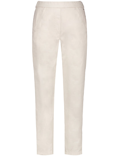 Pull-on Cotton Pant — Beige