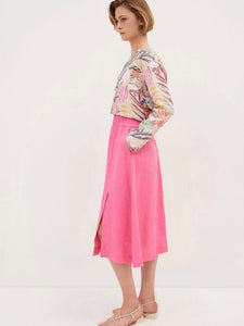 Pull-on Linen Skirt