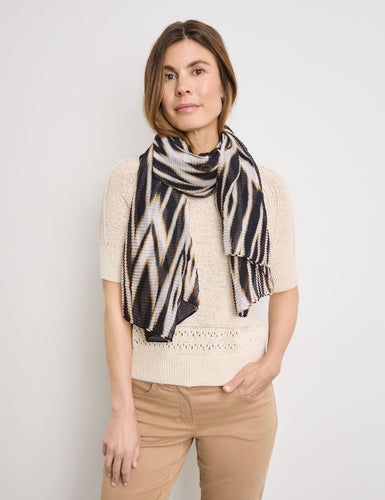 Scarf with an Ikat Print