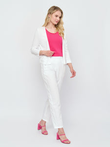 Pull-on Cotton Pant — White