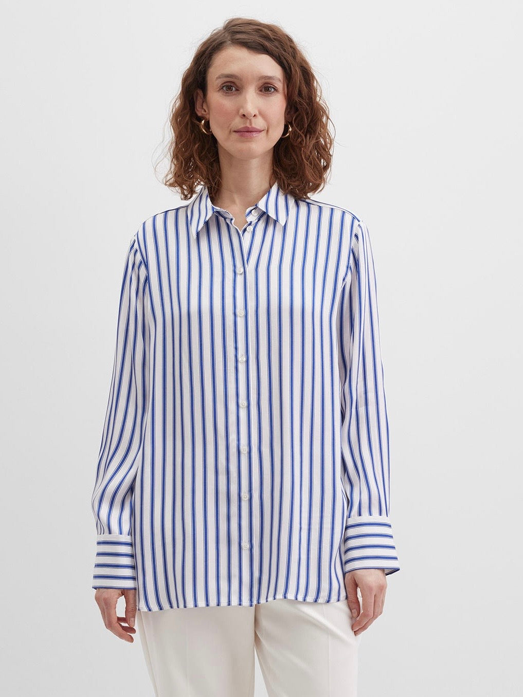 Blouse with Satin Finish