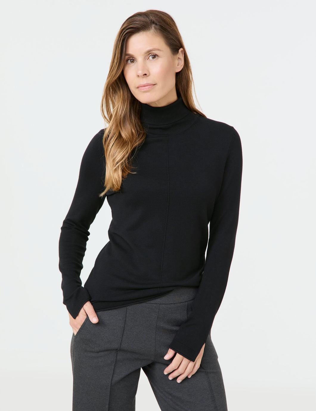 Knit Turtleneck — Black