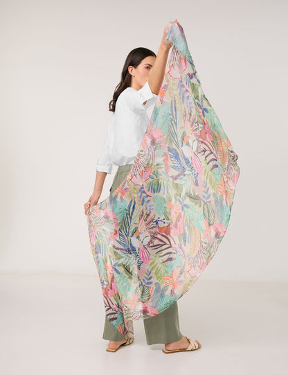 Scarf with Floral Print