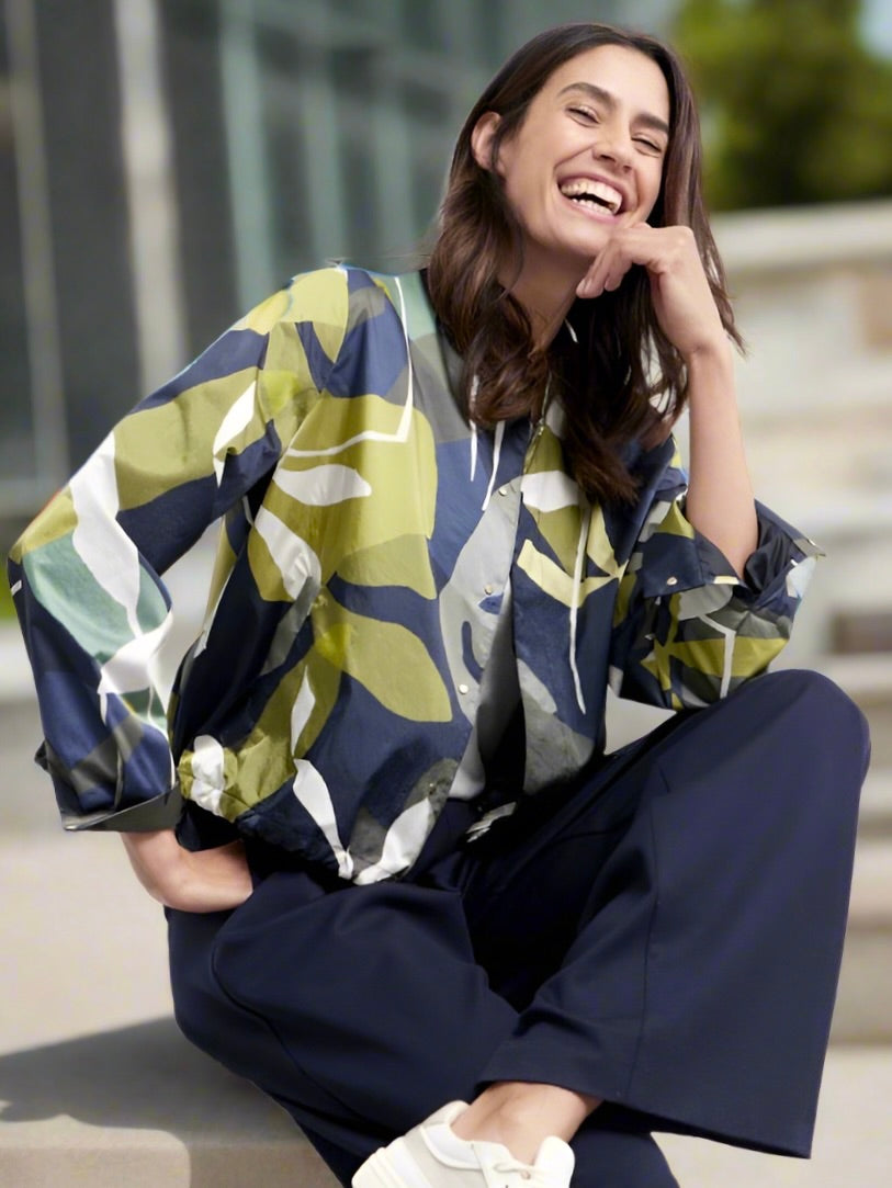 Jacket with Leaf Print