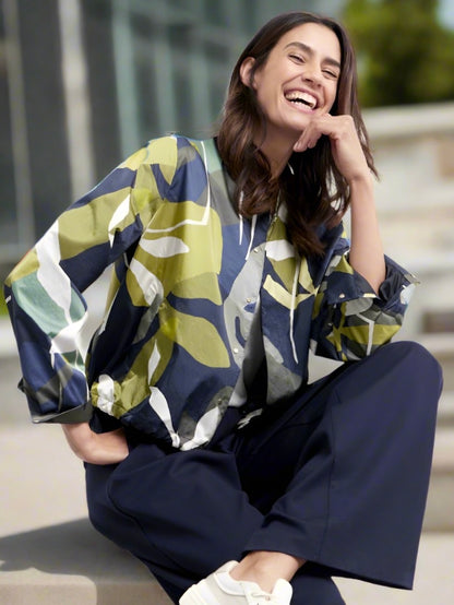 Jacket with Leaf Print