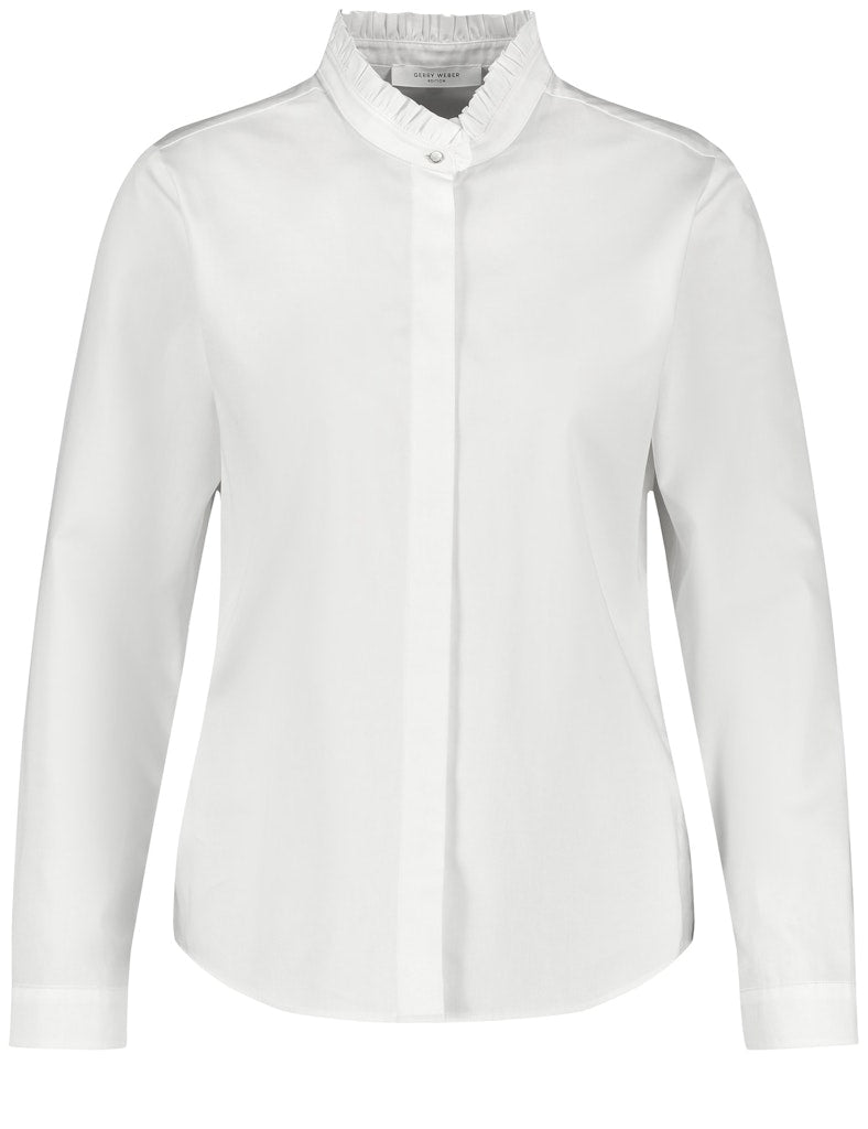 Blouse with Stand-up Collar