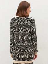 Cardigan with Ikat Pattern