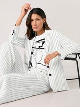 Classic Blazer with Pinstripes