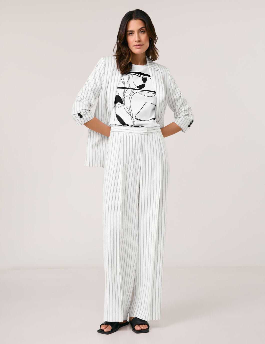 Flowing Trouser with Pinstripes
