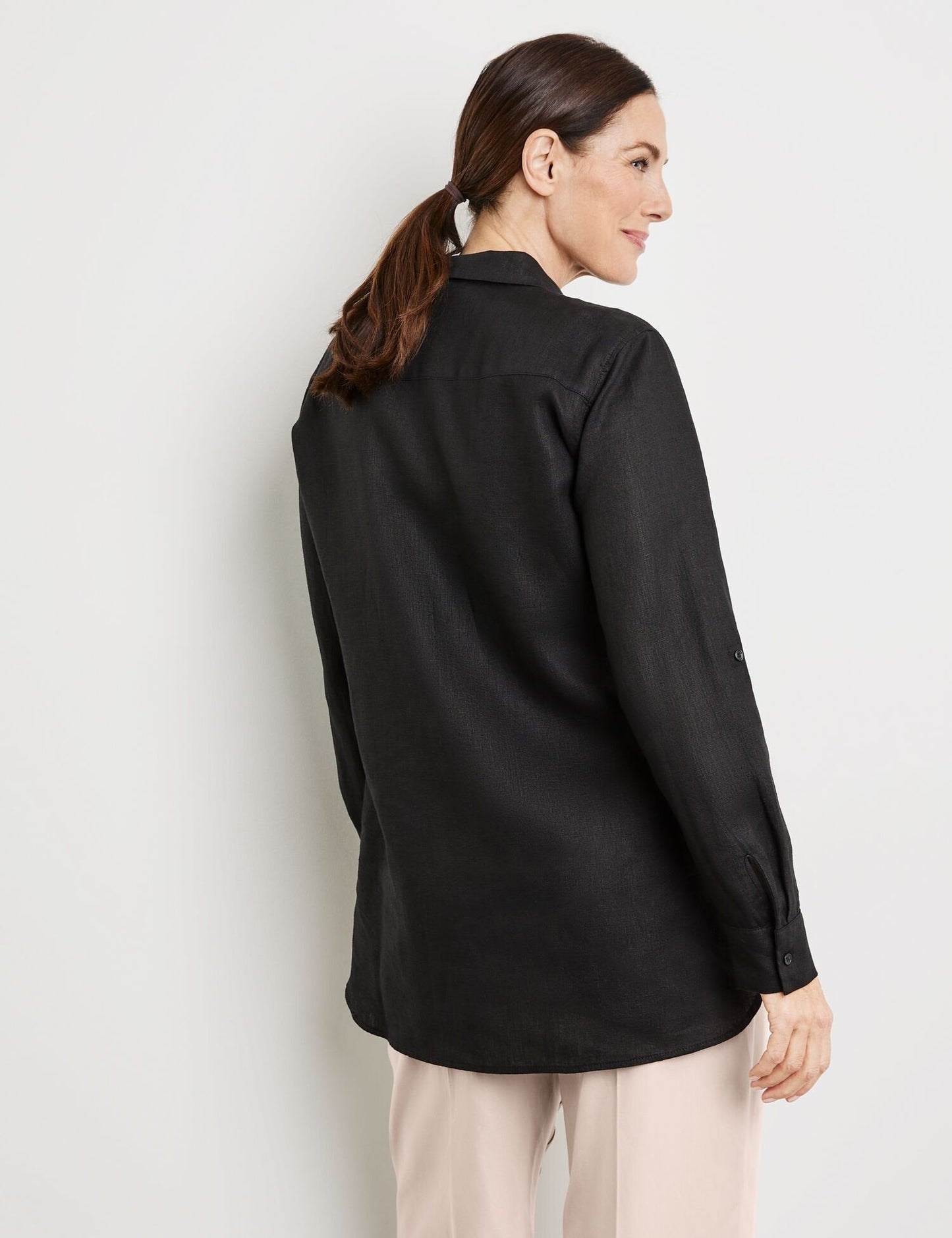 Linen Blouse with Side Slits