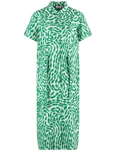 Patterned Linen Dress
