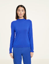Pullover with Frilled Edges