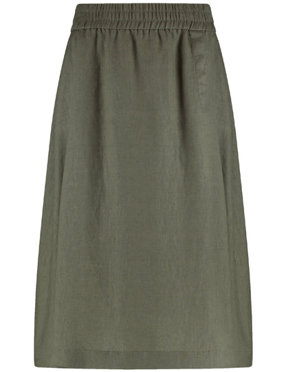 Pull-on Linen Skirt