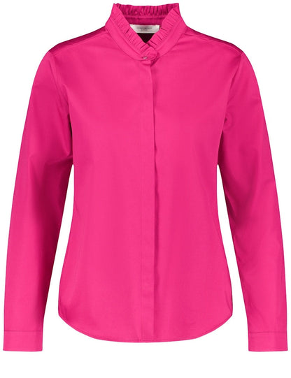 Blouse with Stand-up Collar