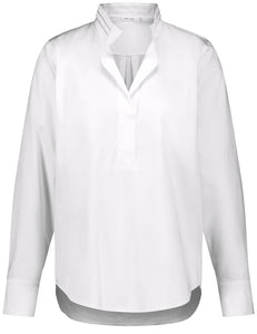 Blouse with Stand-up Collar