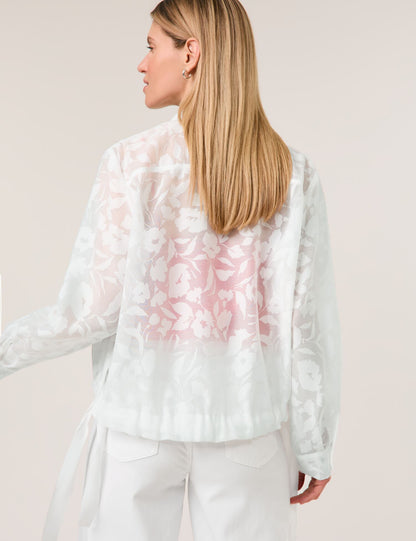 Jacket with a Floral Pattern