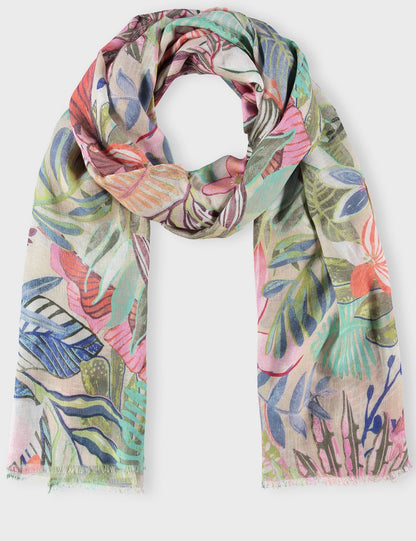 Scarf with Floral Print