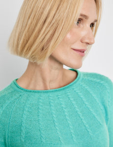 Pullover with a Decorative Knit Pattern