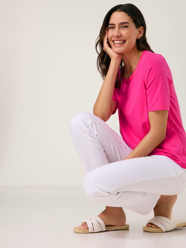 Top with Chiffon Trim