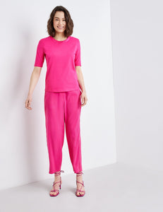 T-Shirt with Satin Trim