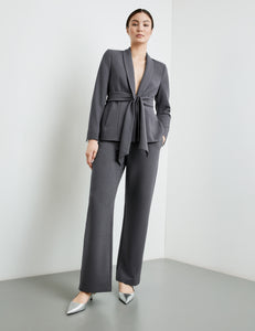 Wide-Leg Trousers with Stretch