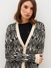 Cardigan with Ikat Pattern