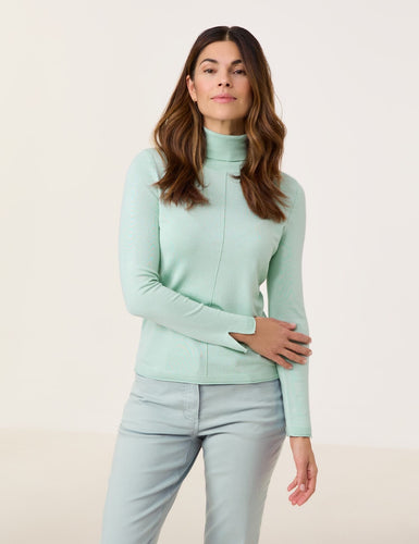 Knit Turtleneck — Mint