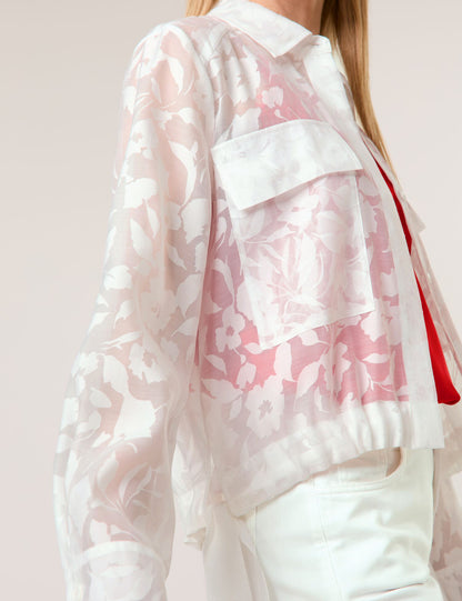 Jacket with a Floral Pattern