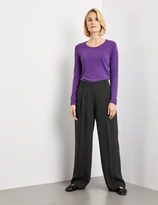 Wide-Leg Trousers with Pleats