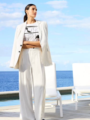 Classic Blazer with Pinstripes