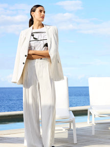 Classic Blazer with Pinstripes