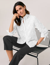 Blouse with Floral Appliqué