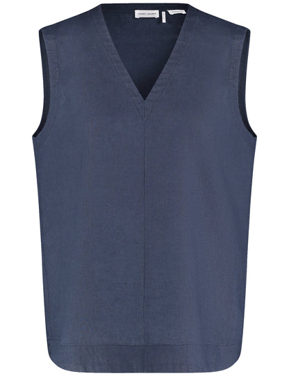 Sleeveless Linen Blouse