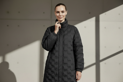 Coat with Quilted Pattern