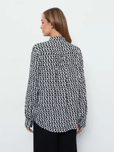 Blouse with a Geometric Print