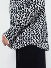 Blouse with a Geometric Print