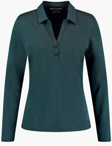 Cotton Polo in Teal Green