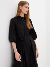 Midi Dress with Balloon Sleeves