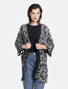 Cardigan with Leopard Print