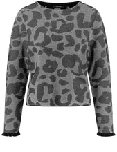 Pullover with Leopard Print