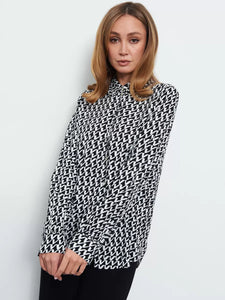 Blouse with a Geometric Print